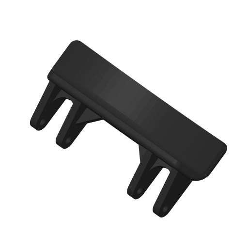 Early 3D design of the StrumBuggy carrier component, shown without wheels
